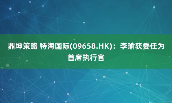 鼎坤策略 特海国际(09658.HK)：李瑜获委任为首席执行官