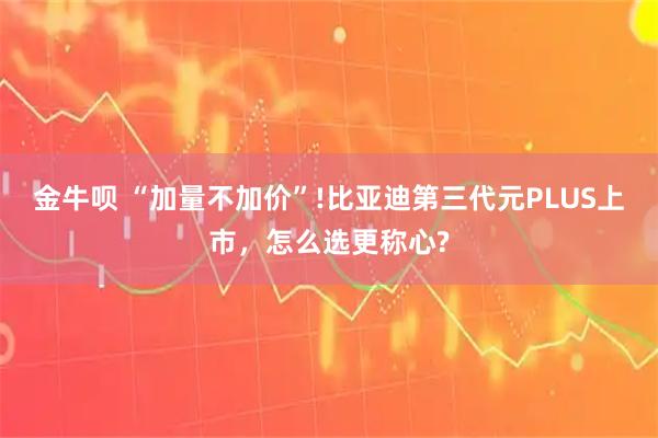 金牛呗 “加量不加价”!比亚迪第三代元PLUS上市，怎么选更称心?
